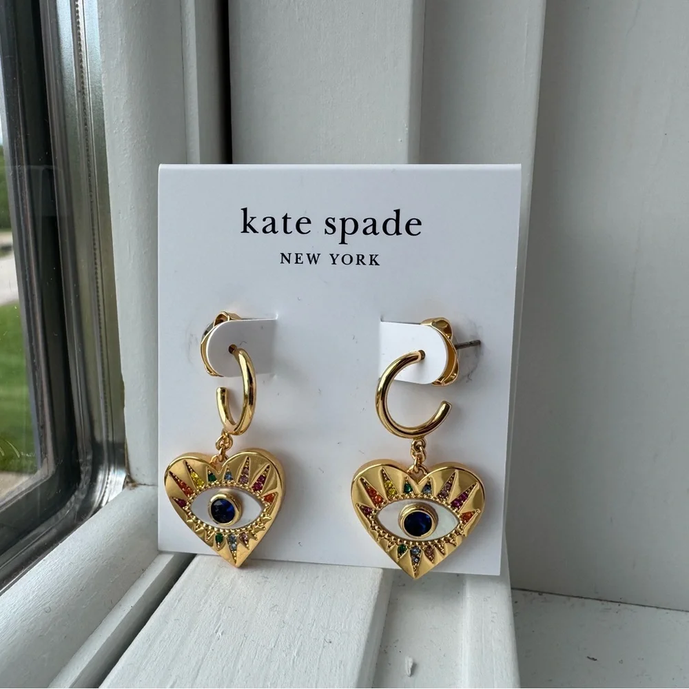 NEW Kate Spade Gold Heart Earrings